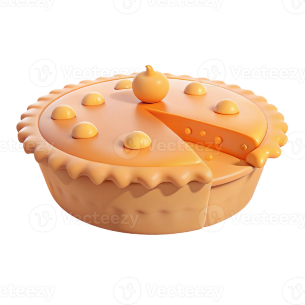 Delicious Pie with a Slice Missing png