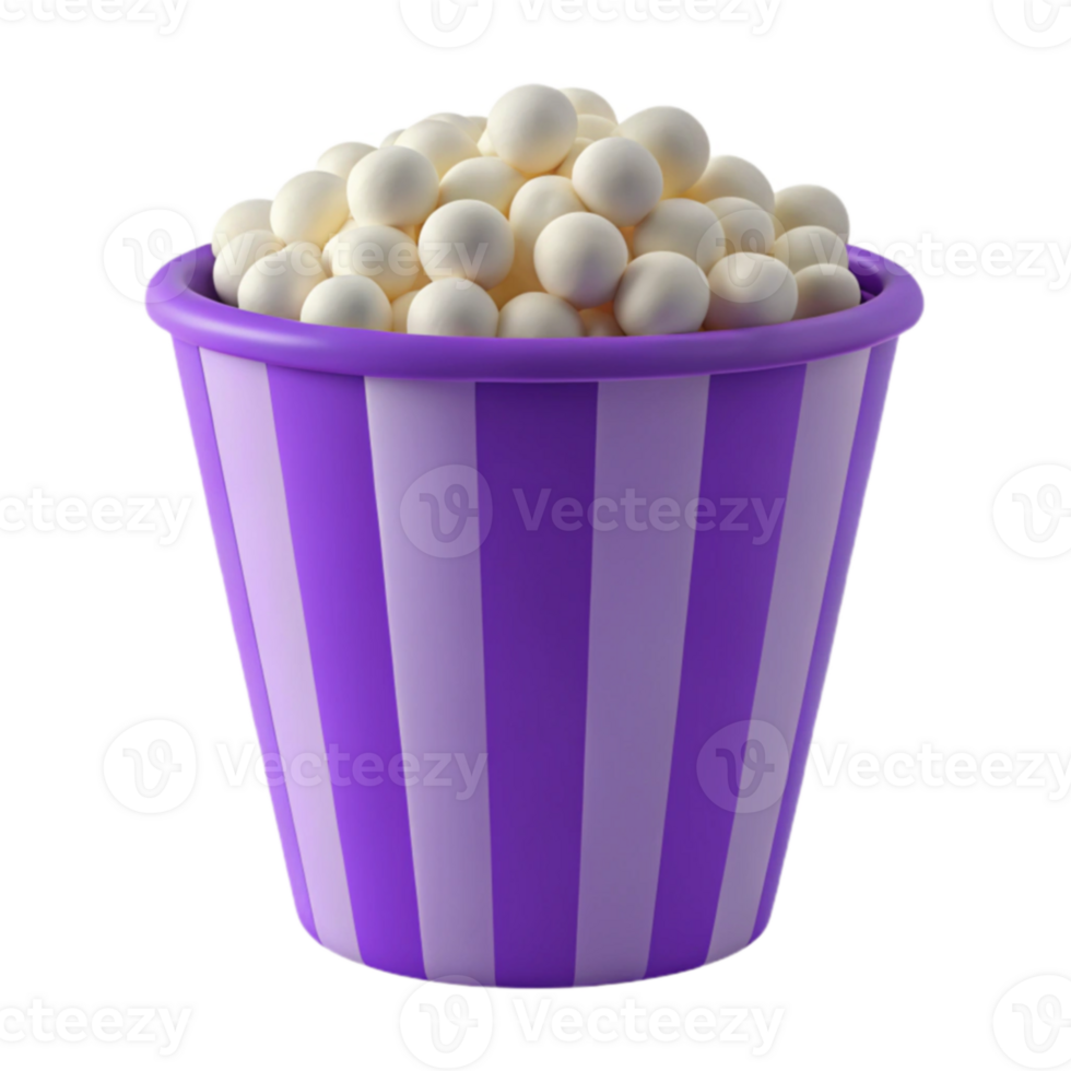 Purple Striped Popcorn Bucket png