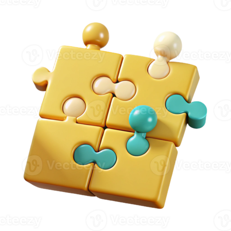 Puzzle Pieces Connect Together, Creating a Unified Solution for Success with Teamwork png