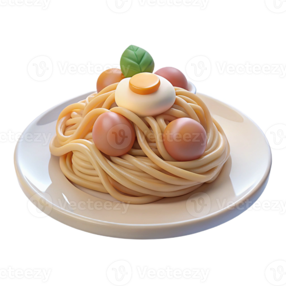 Pasta with Eggs and Basil png