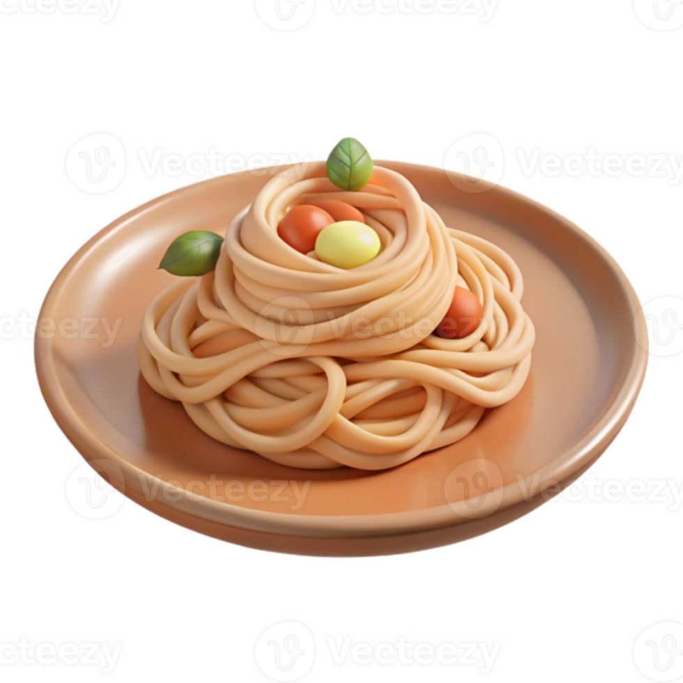 Pasta Nest with Tomatoes and Basil png