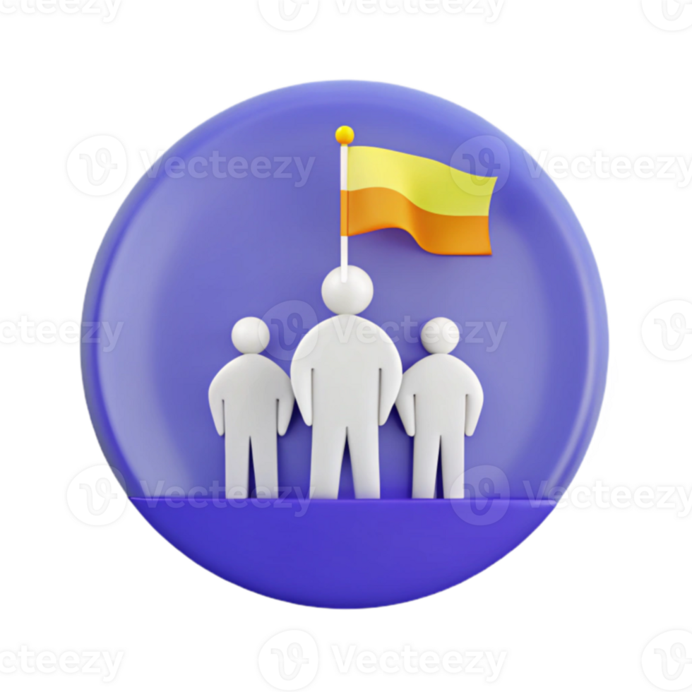 Teamwork, Unity, and Success A 3D Illustration of Collaboration png