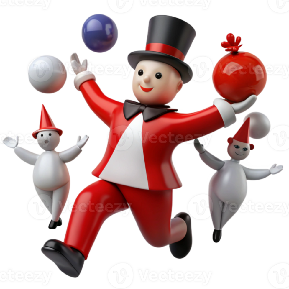 Juggling Fun with Cartoon Characters png
