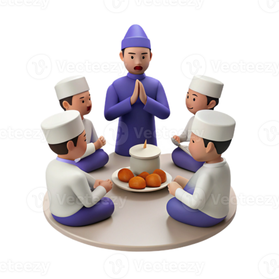 Group of People Sitting Around a Table with Food png