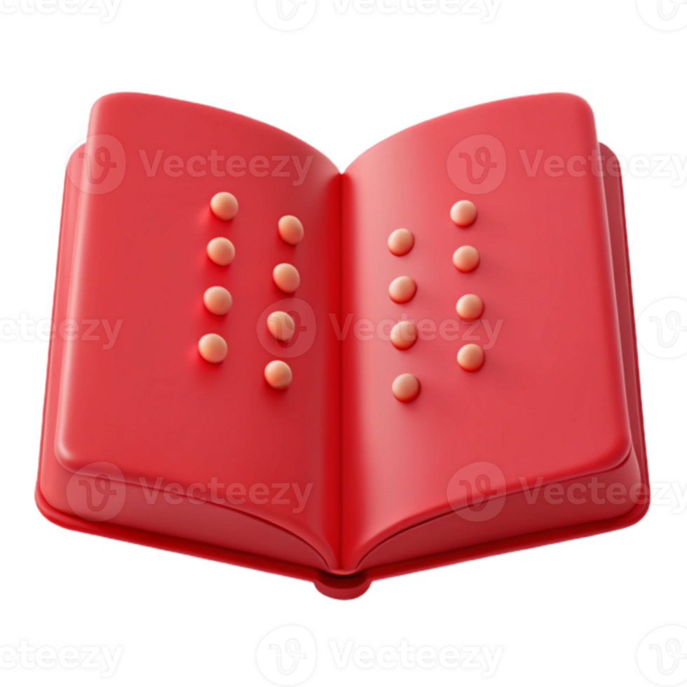 Braille Book Open Pages with Dots png