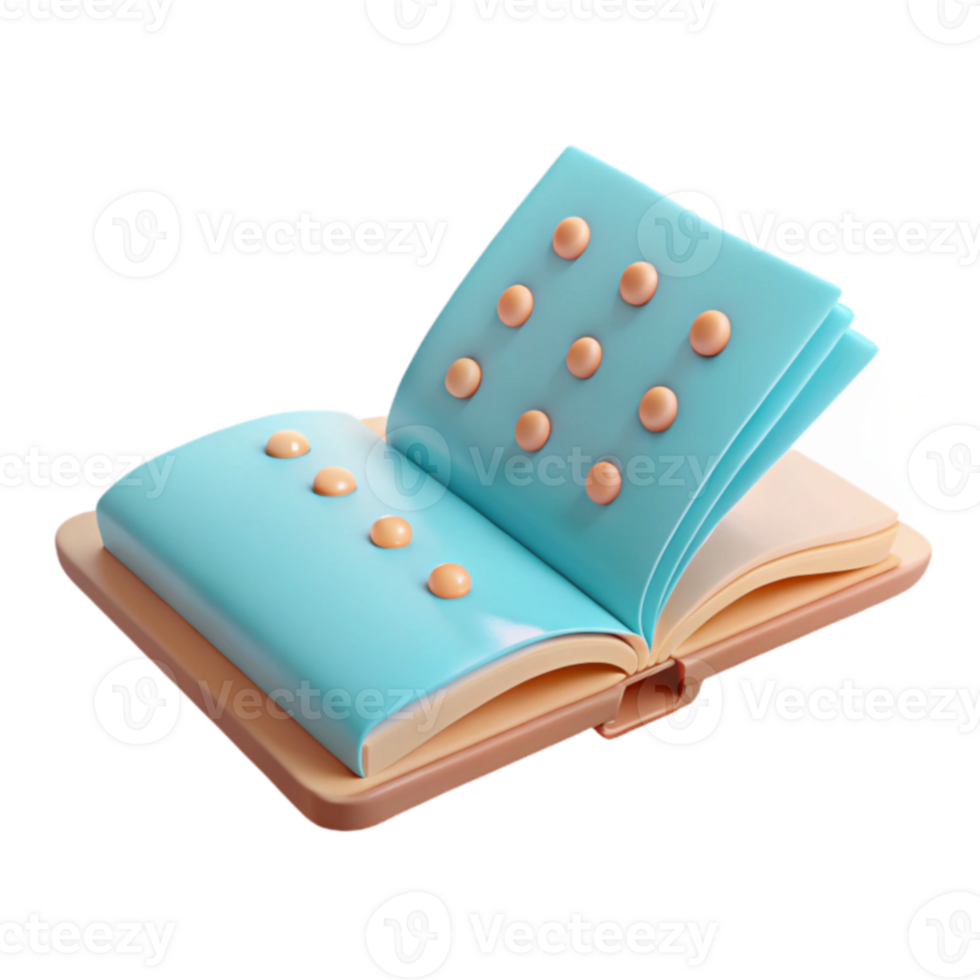 Open Book with Dots on Cover png