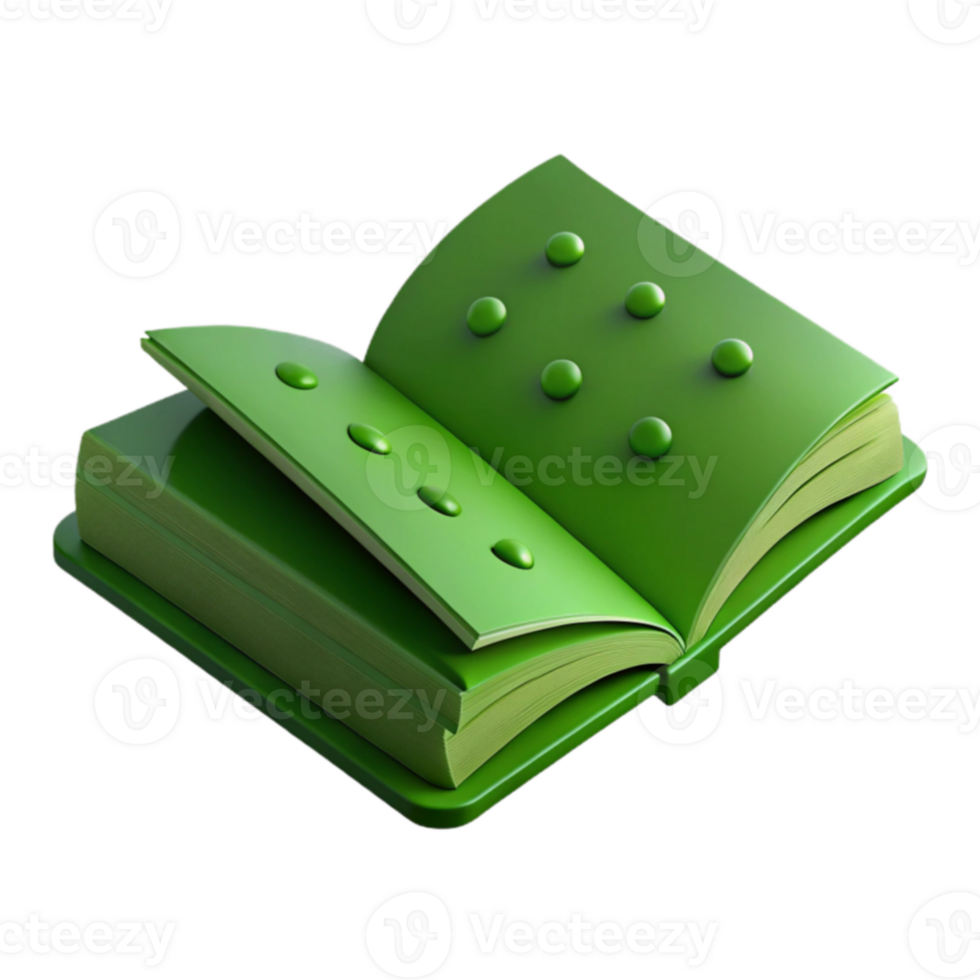 Green Book with Round Dots png