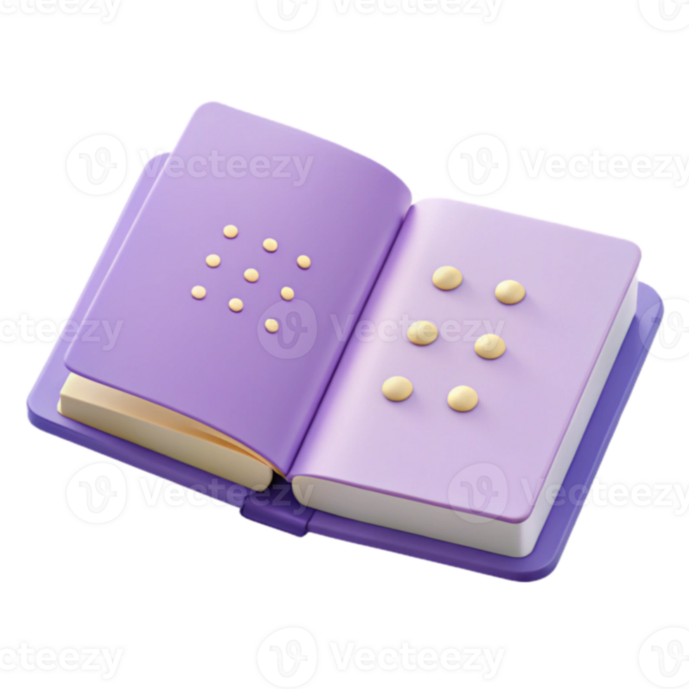 Purple Book with Braille Dots png