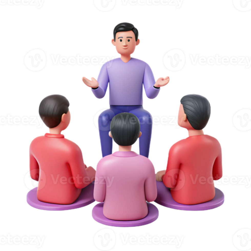 Group Discussion A Man Leading a Conversation png