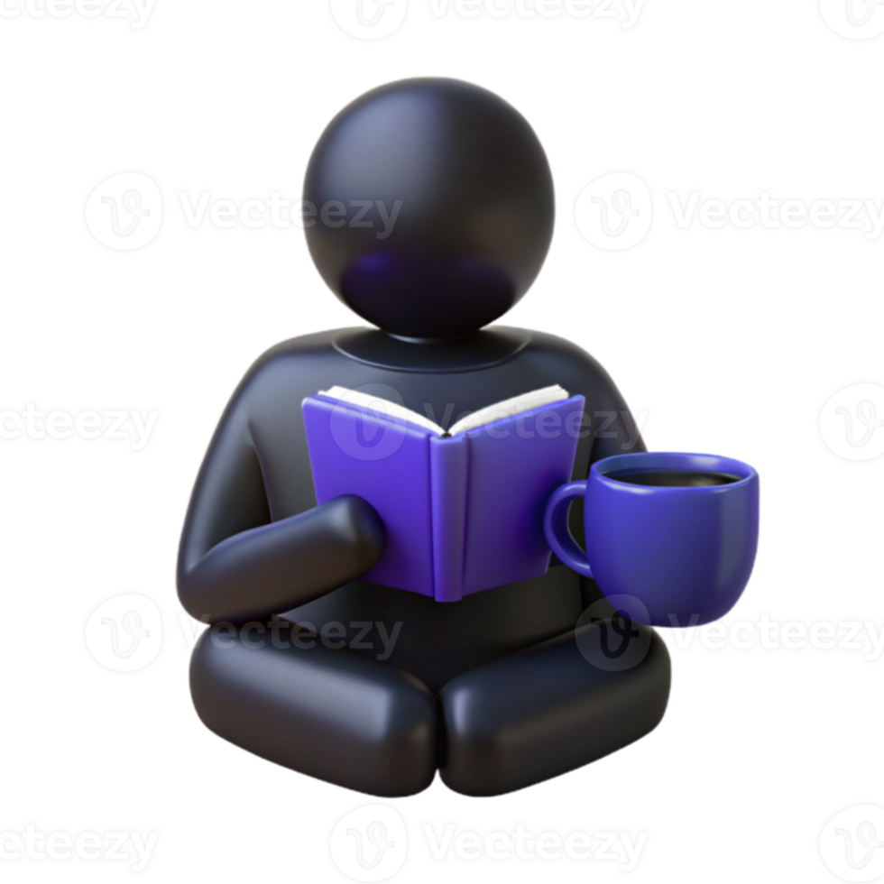 Relaxing With A Book And Coffee png