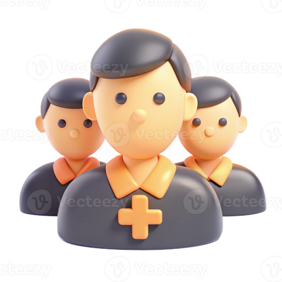 Teamwork and Collaboration 3D Illustration of Group with Plus Sign png