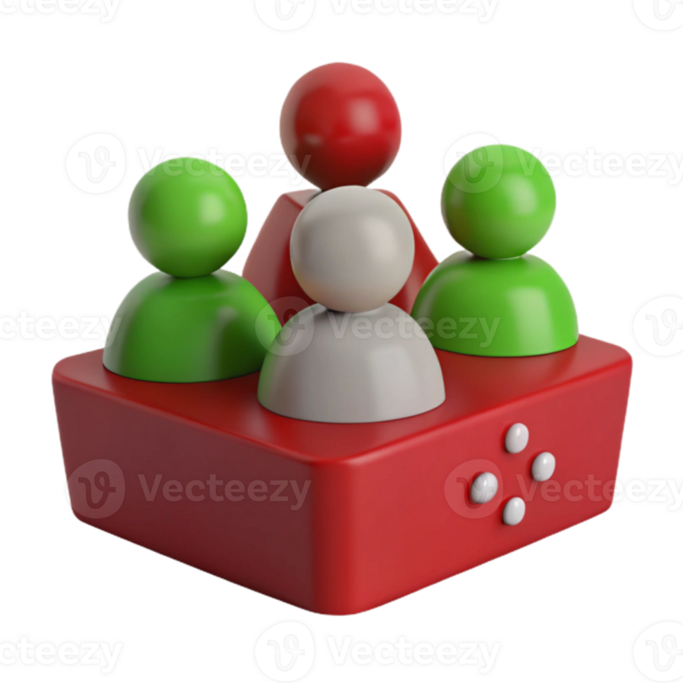 3D Rendering of a Group of People png