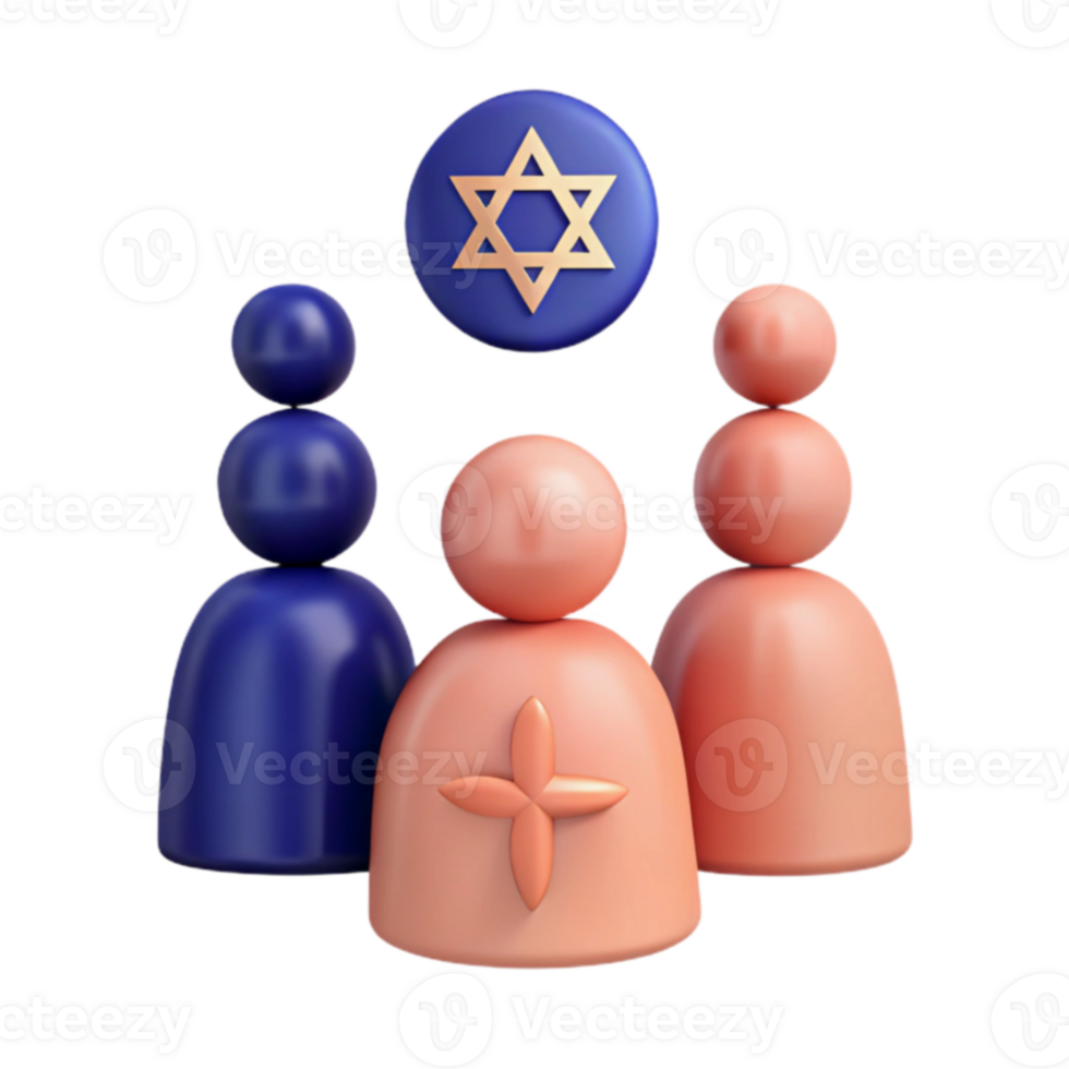 Interfaith Community, Religious Symbolism, Diversity, Tolerance, Acceptance, Inclusion, Star of David, Cross, Faith, Belief, Unity png