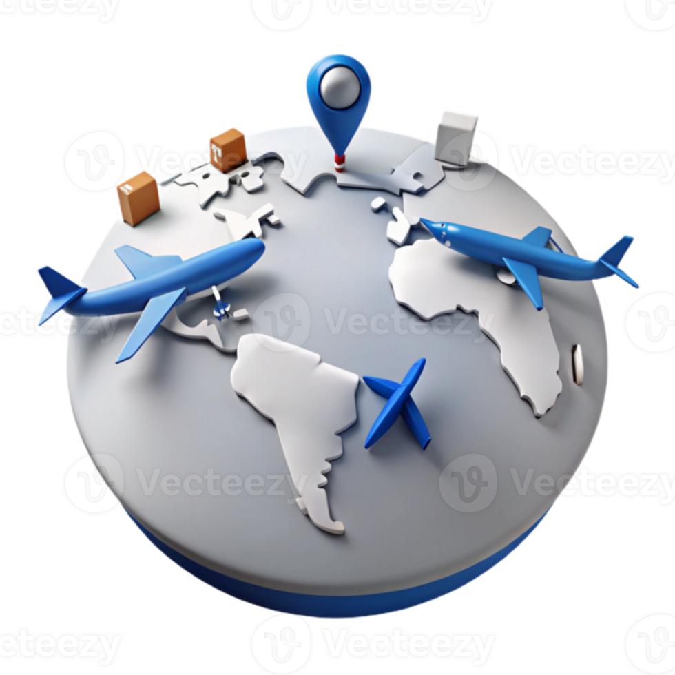 Global Shipping and Logistics Connecting Businesses Across Continents png