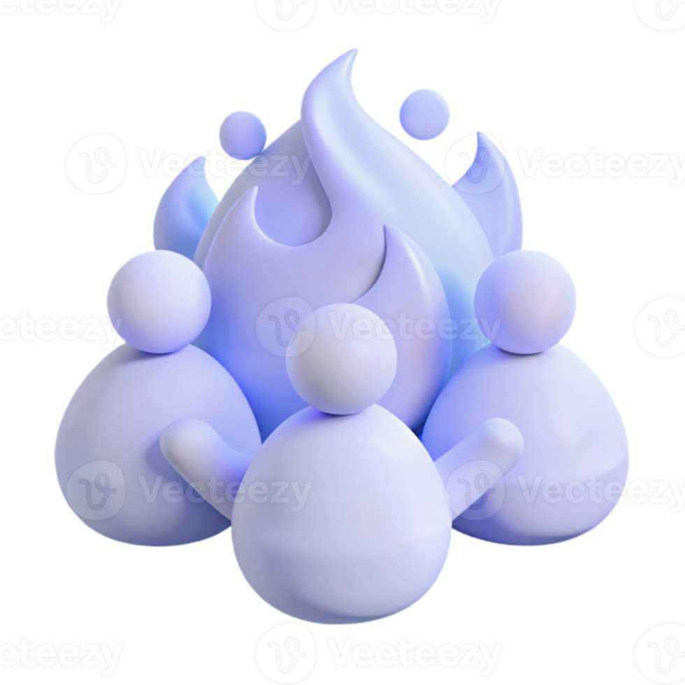 Community Around Fire png