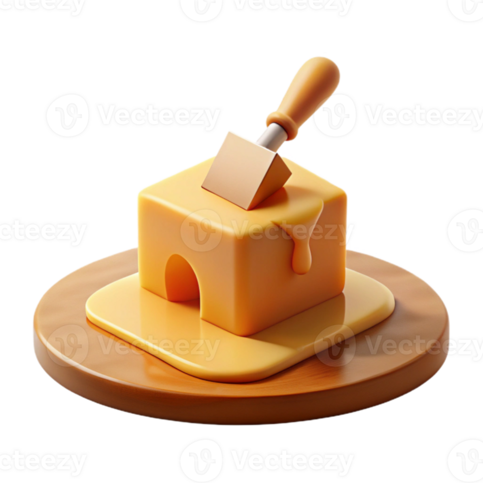 Melted Butter with Spatula png