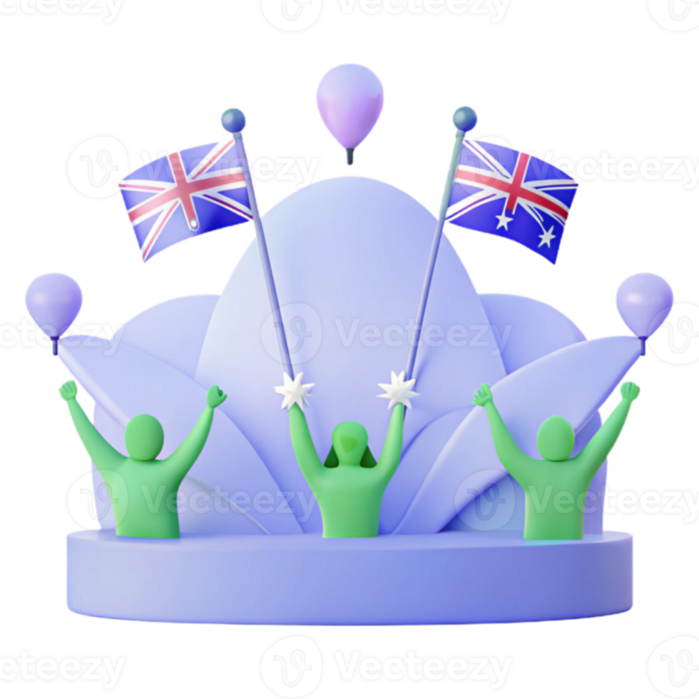 Celebration with Flags and Balloons png