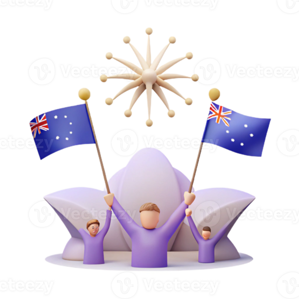 Celebrate with Australian Flags png