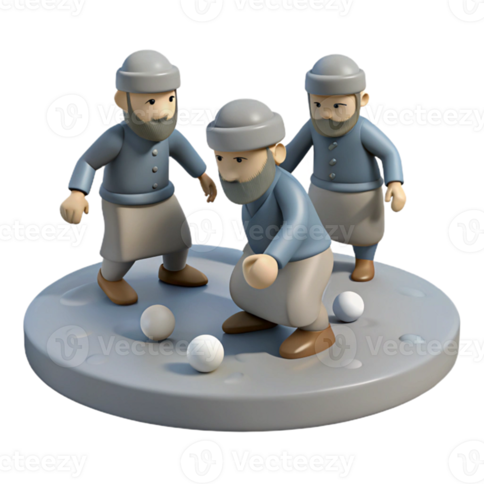 Teamwork and Strategy Men Playing Bocce Ball png
