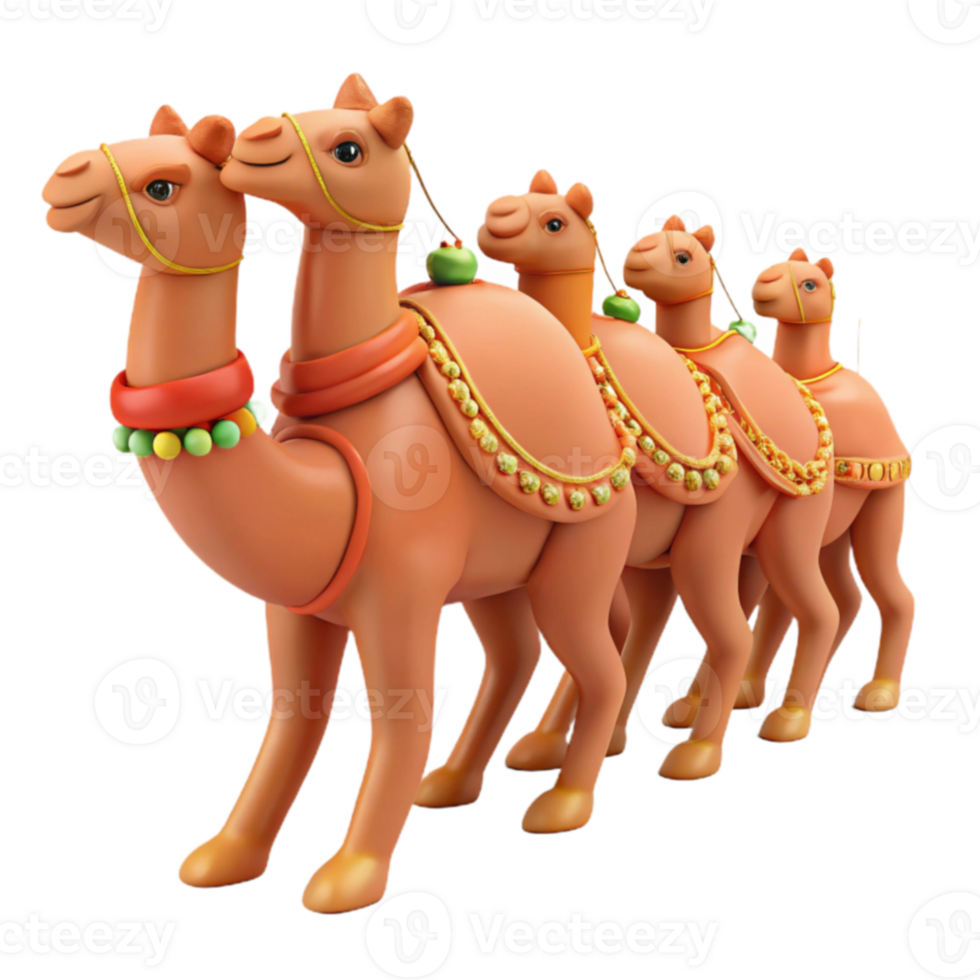 Four Camels in a Row png