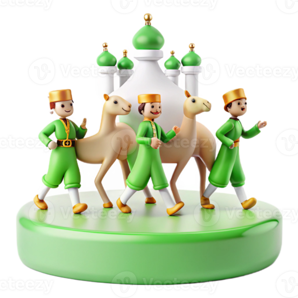 Camel Mosque 3D Illustration png
