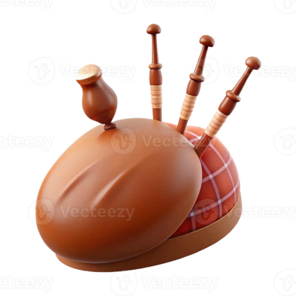 3D Bagpipes Illustration png