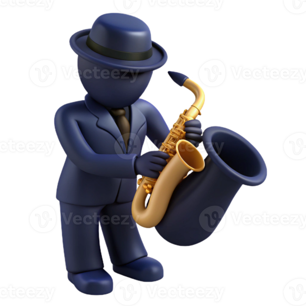 Saxophone Player in Suit png