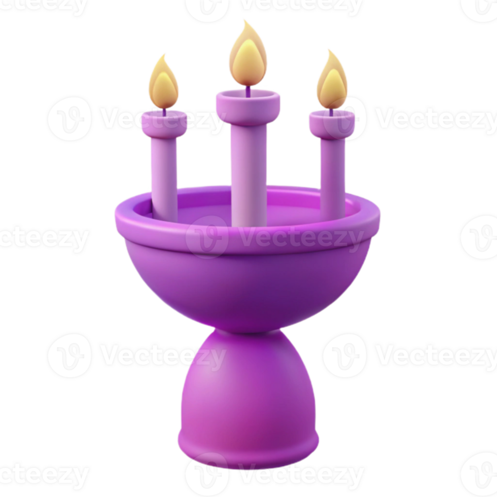 Purple Candle Holder png