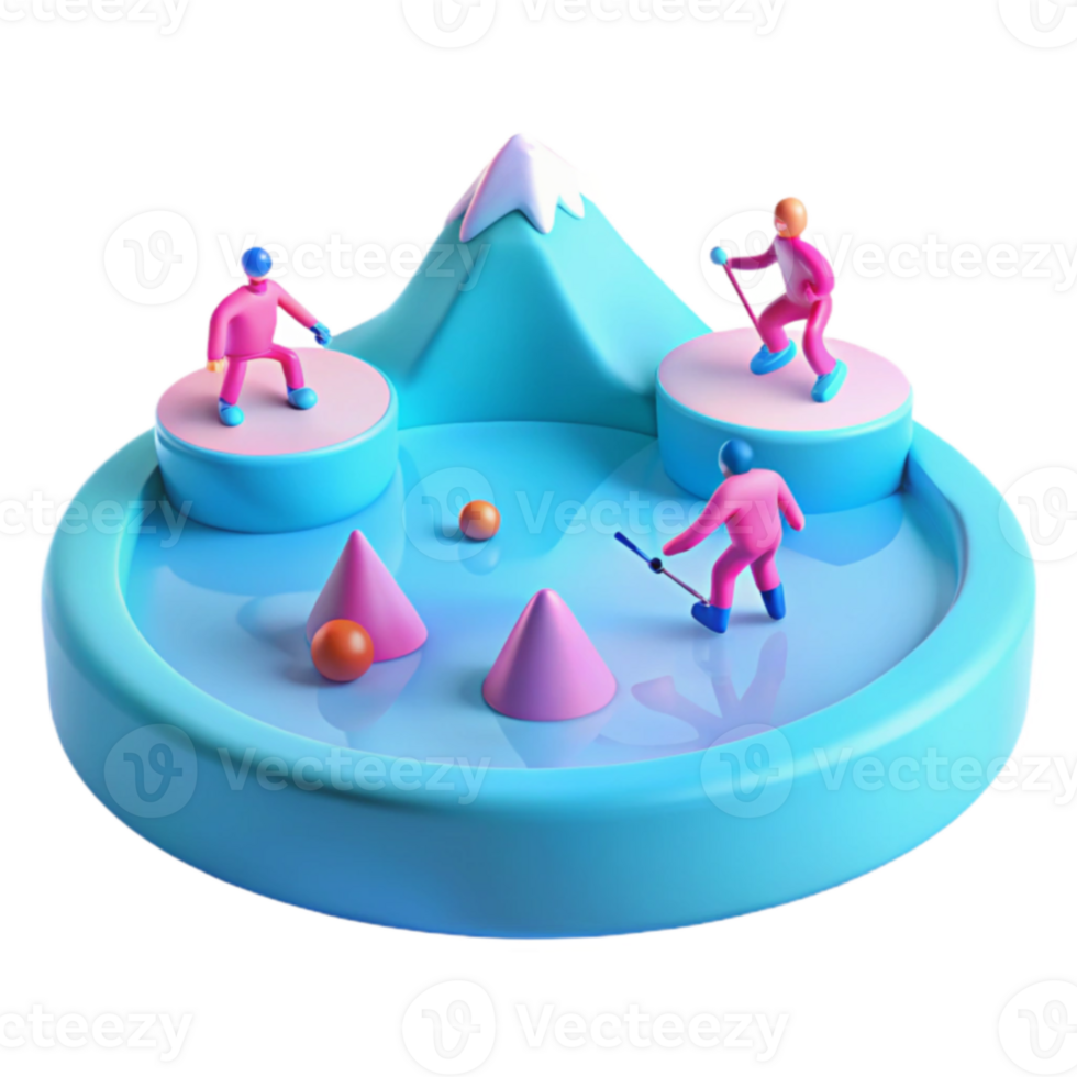 Winter Fun 3D Characters png