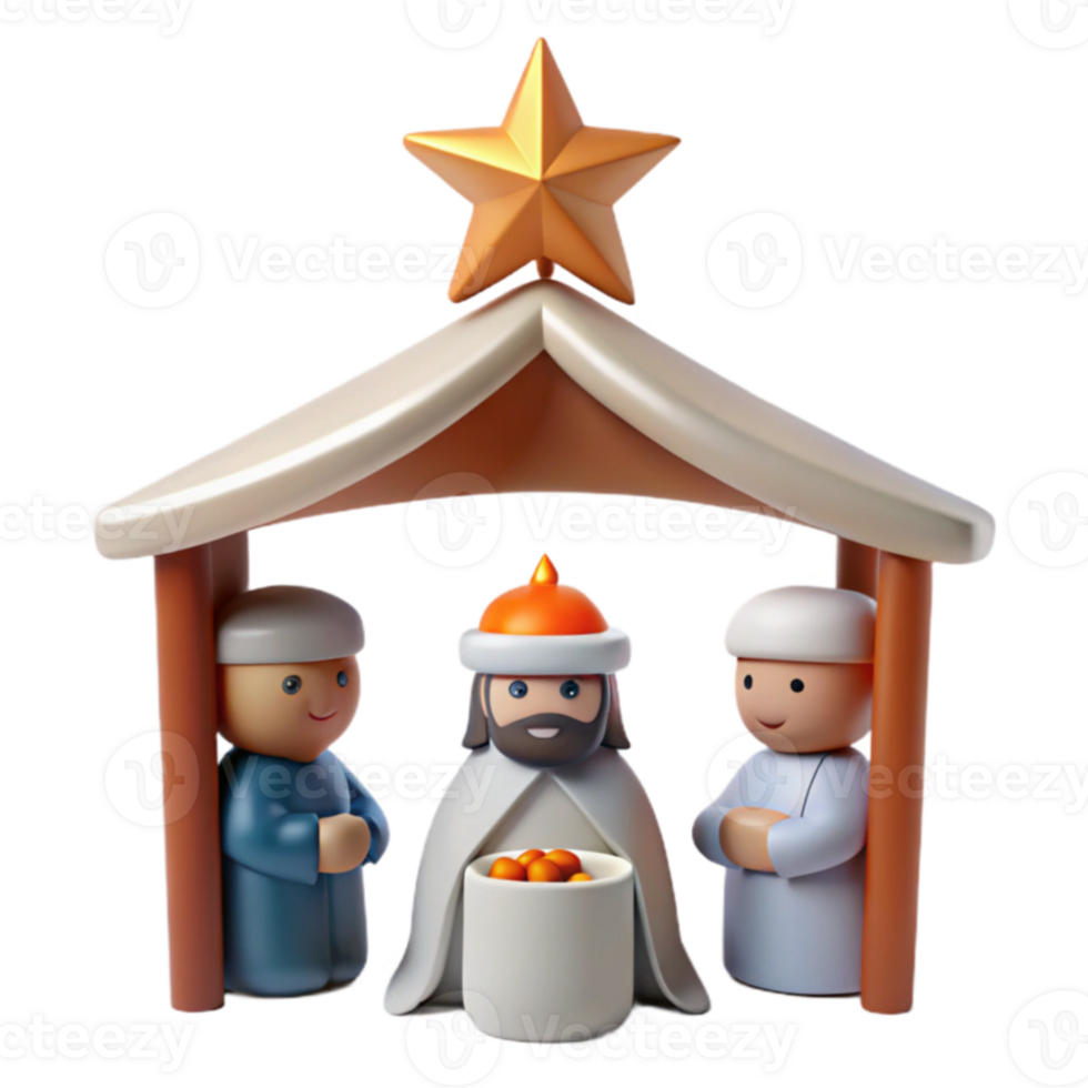 Christmas Nativity Scene 3D png