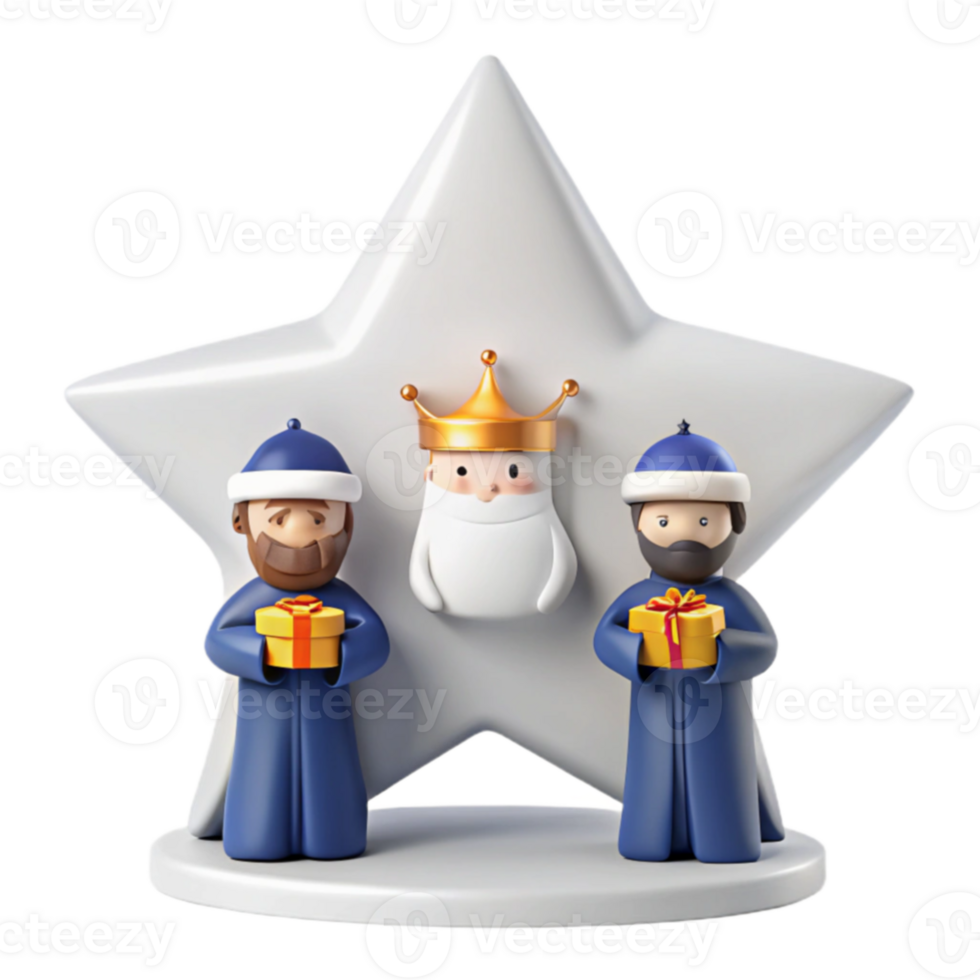 Christmas Star with Wise Men png