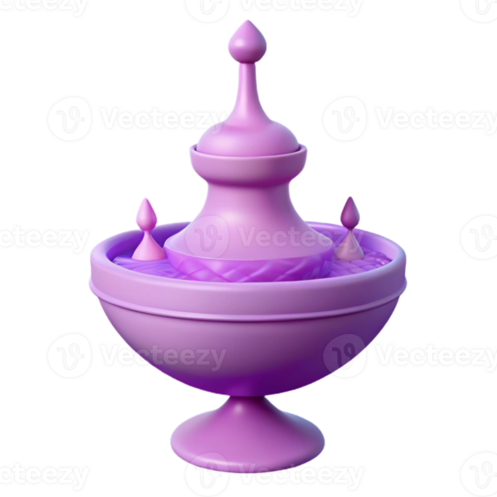 Purple 3D Ornate Fountain png