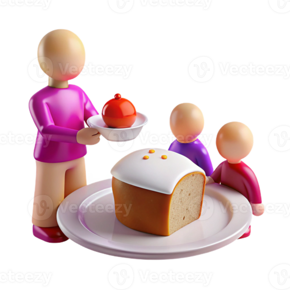 3D Cake Serving png