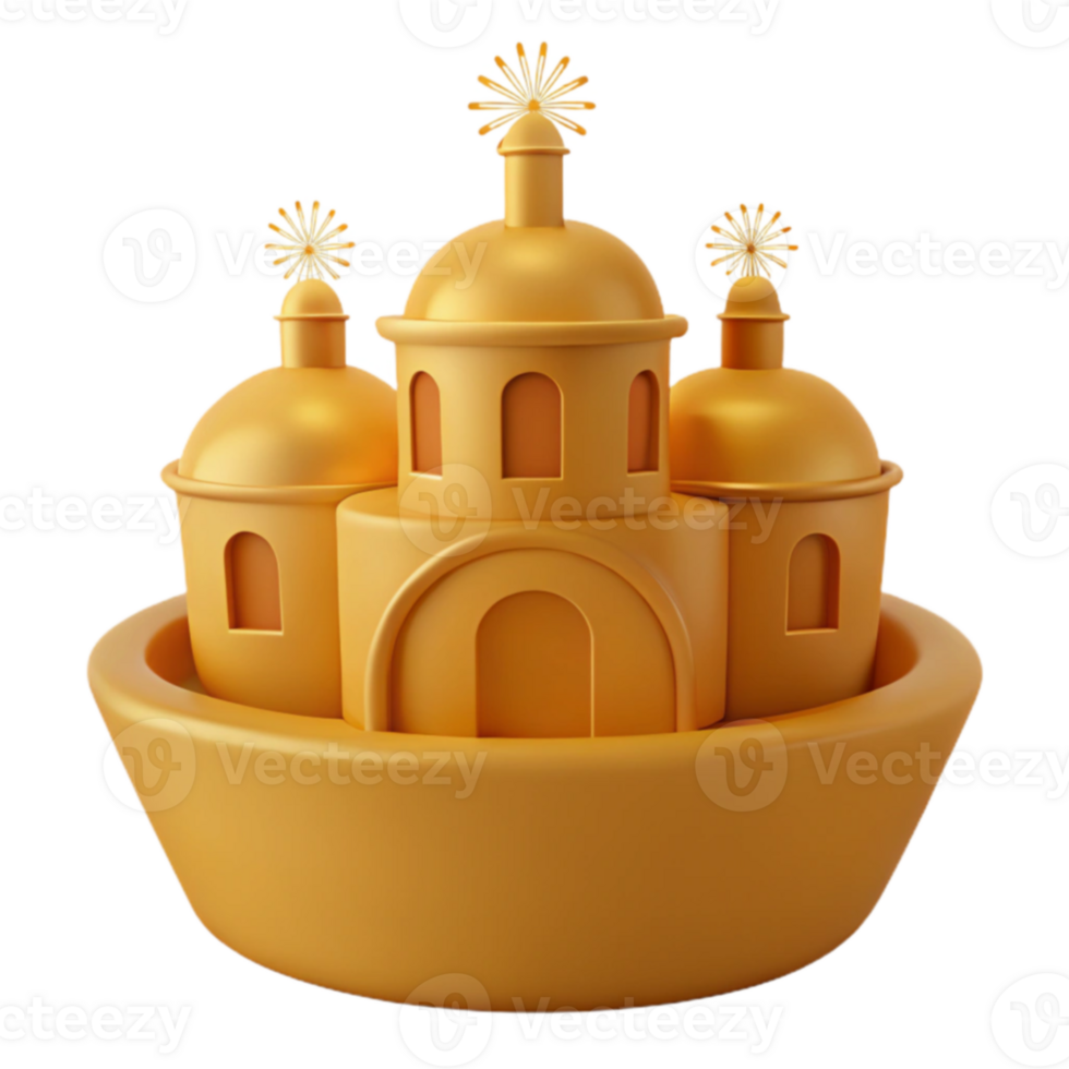 Golden Dome Building 3D Model png