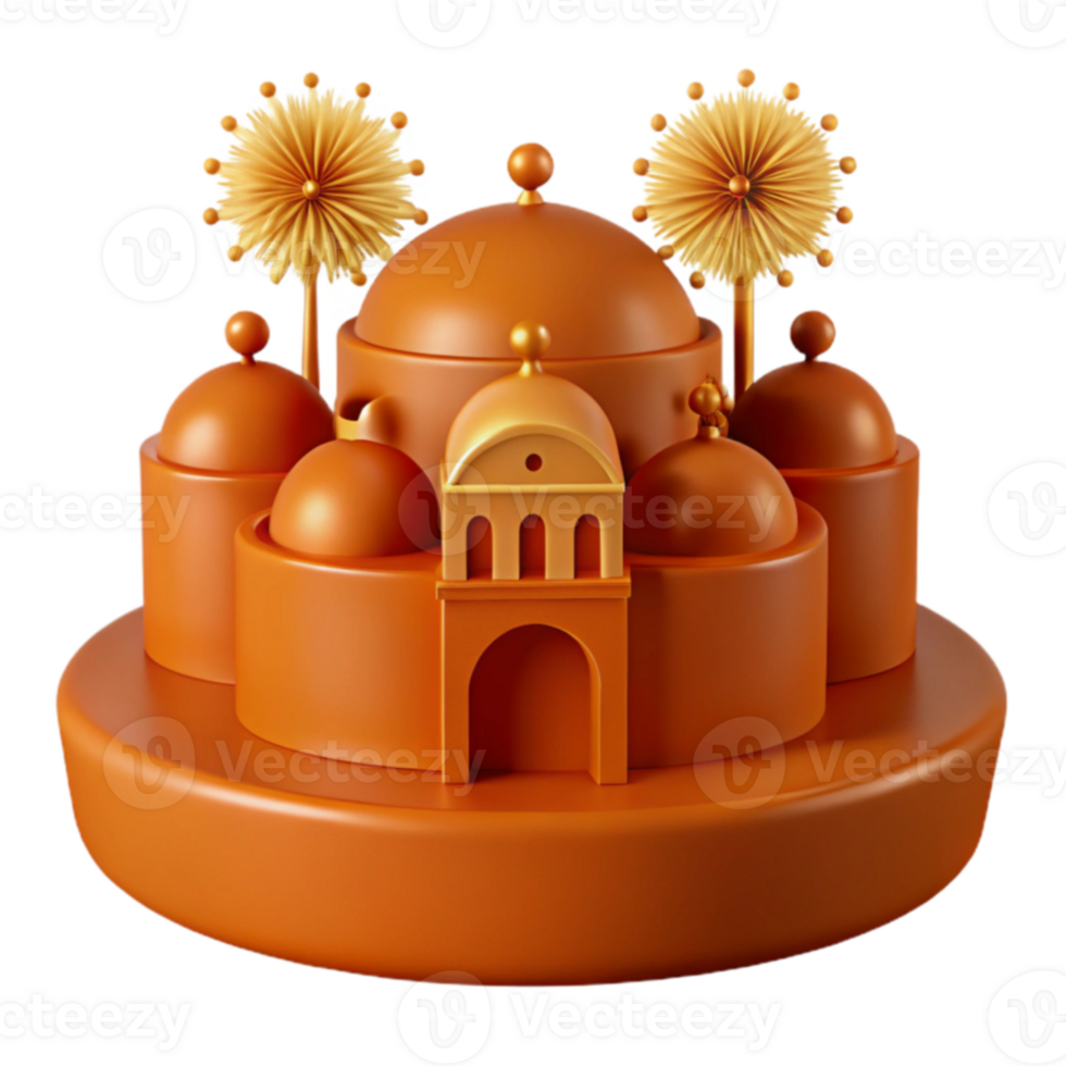 3D Render of a Mosque png