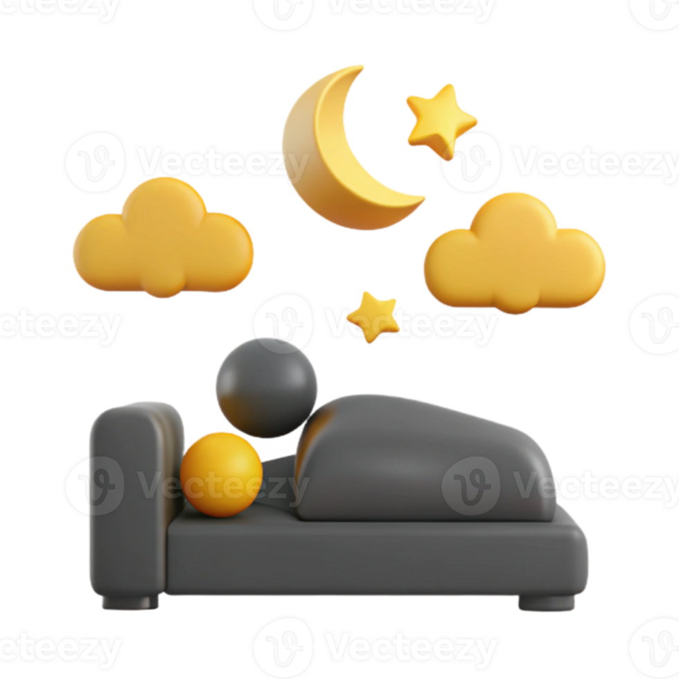 Sleeping Night 3D Icon png