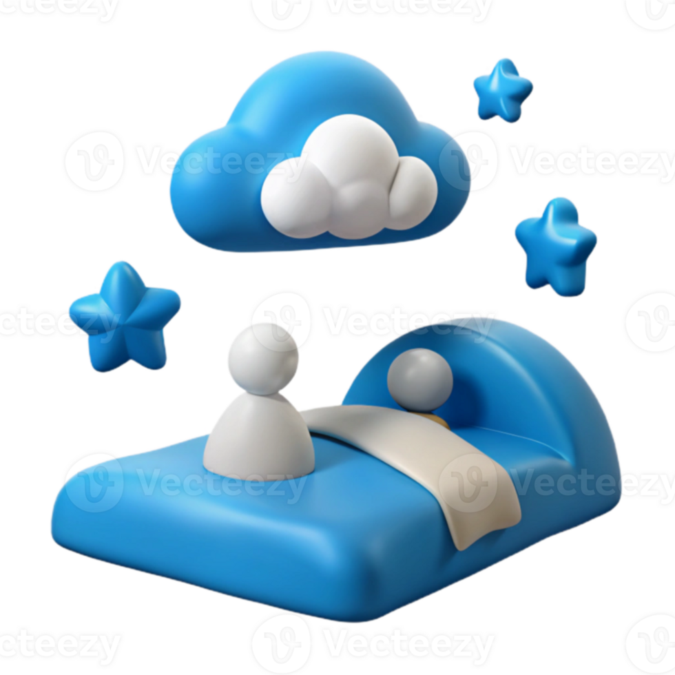 Sleeping 3D Illustration png