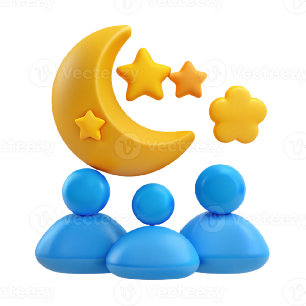 3D Night Sky Icons png