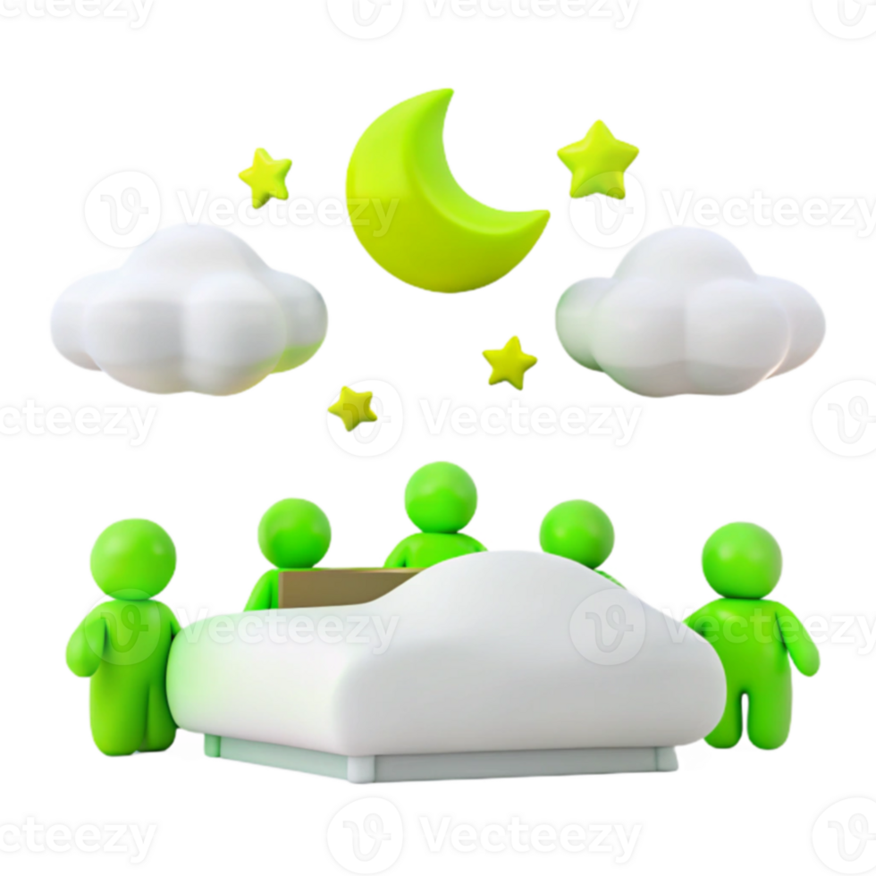 Night Sky Cloud Bed png