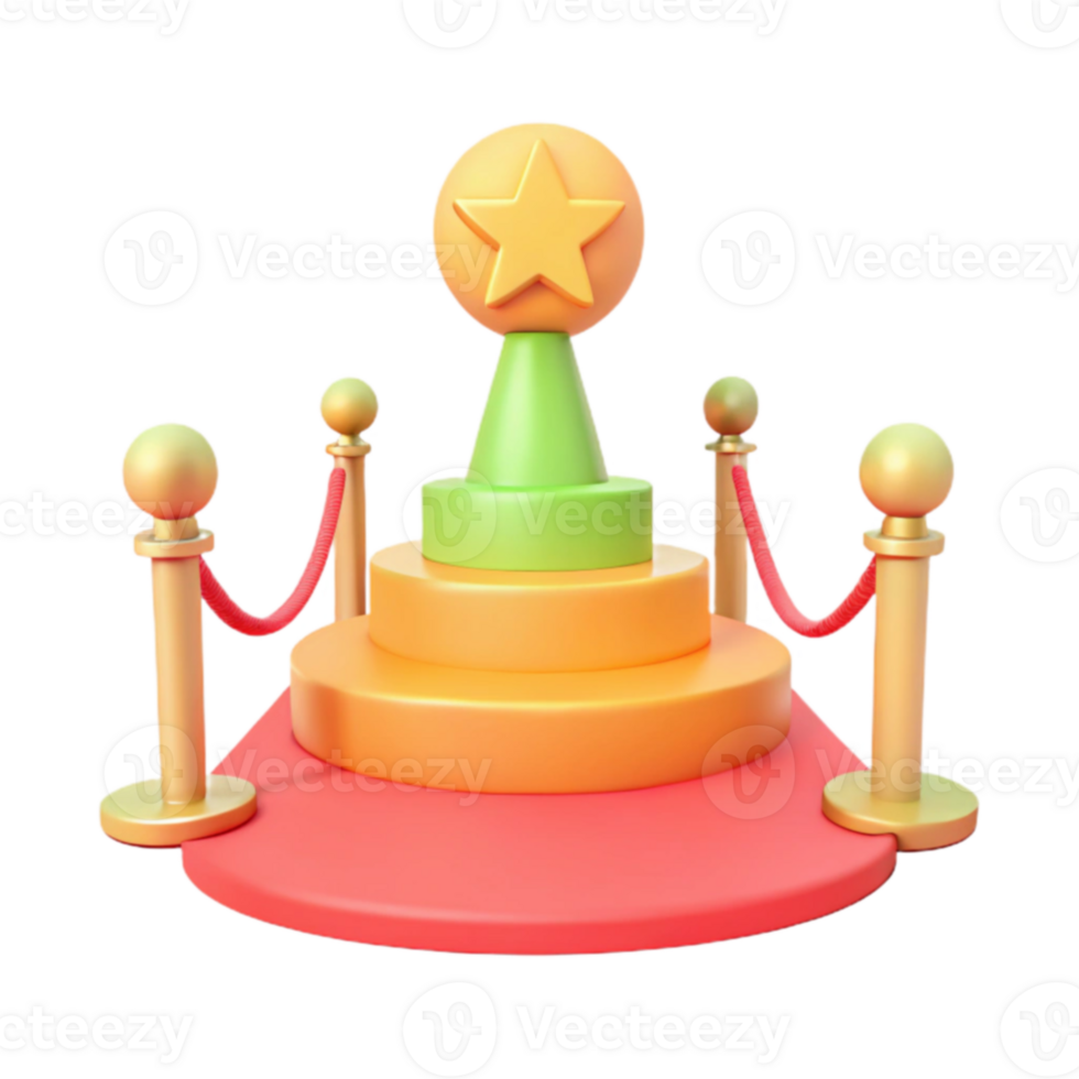 3D Red Carpet Award Stage png