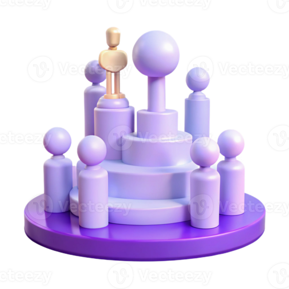 3D Award Ceremony Illustration png