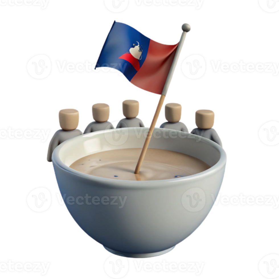 Flag in a Bowl of Soup png
