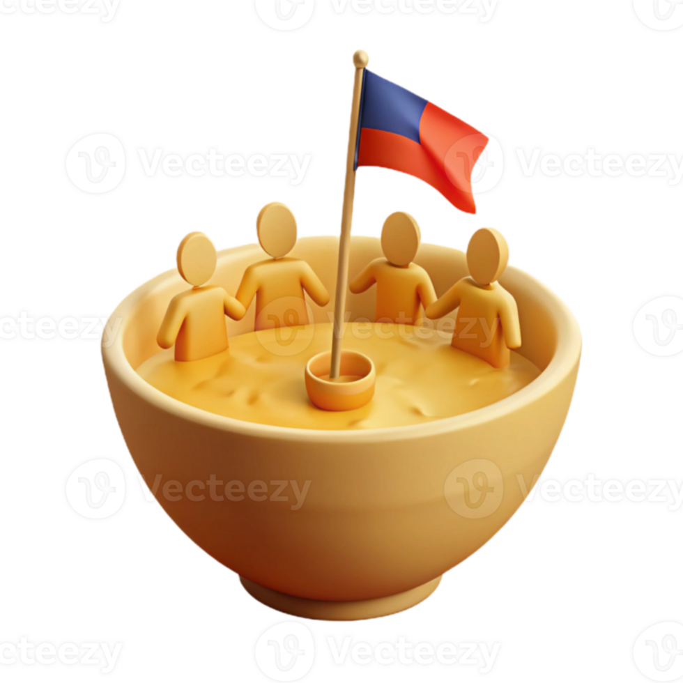 Unity and Community Symbolized by Figures in a Bowl png