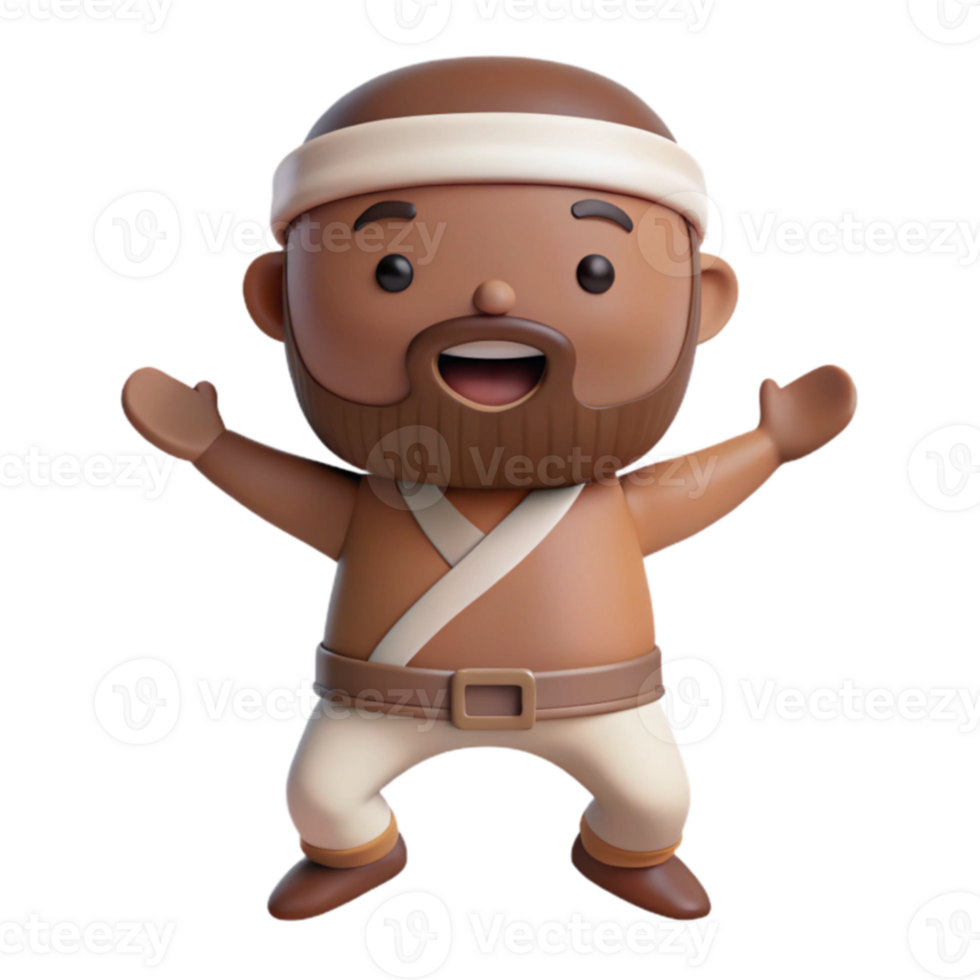 Smiling 3D Character png