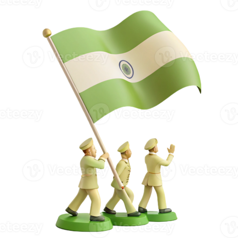 Soldiers Marching with Flag png