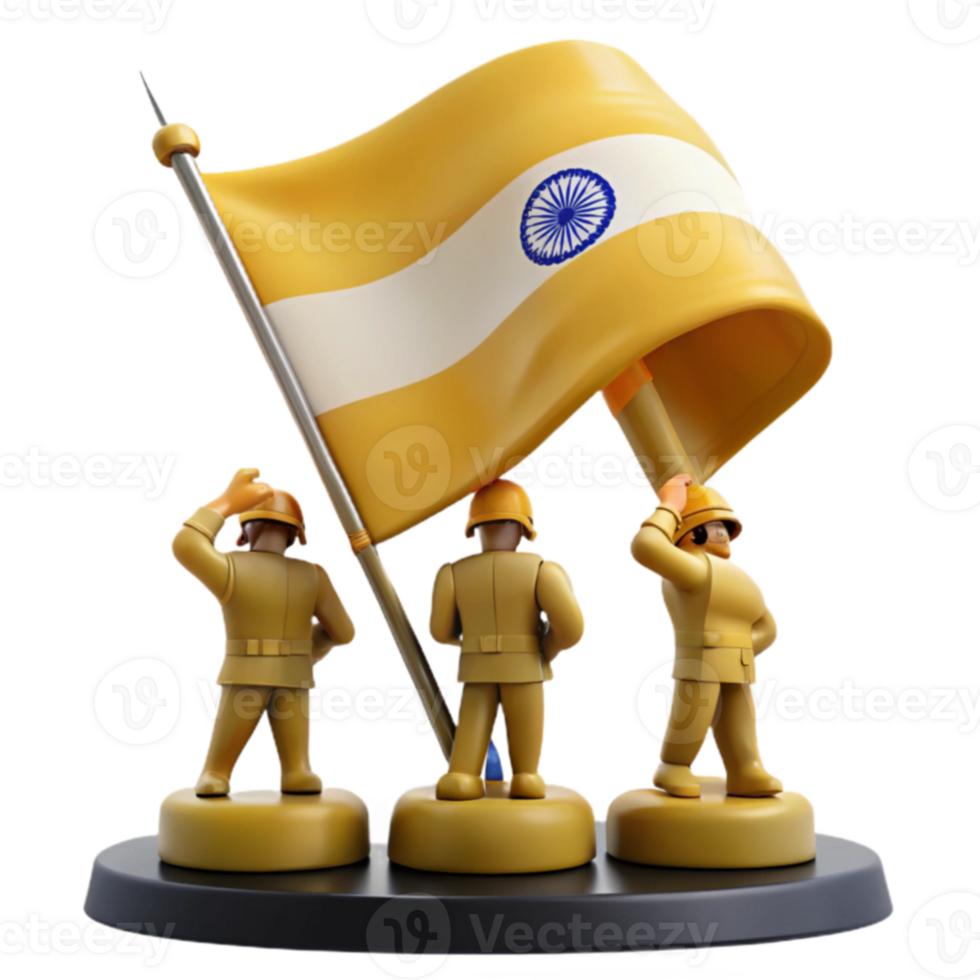 Soldiers Saluting Flag png