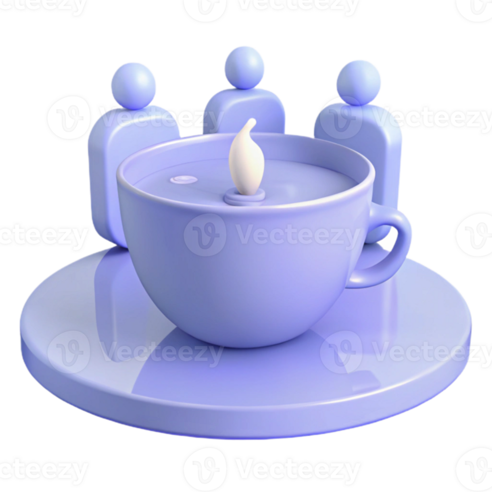 Candle in a Cup with People png