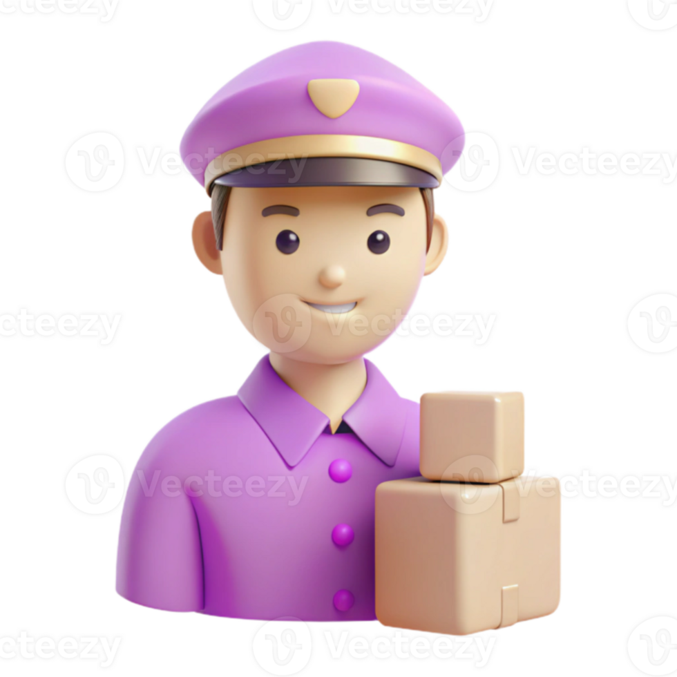 Delivery Person 3D Model png