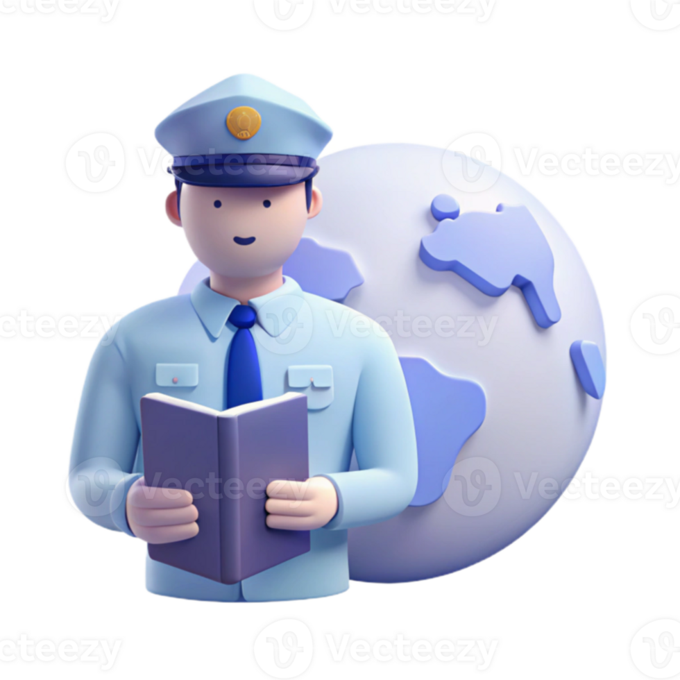 Global Security Officer with Book png