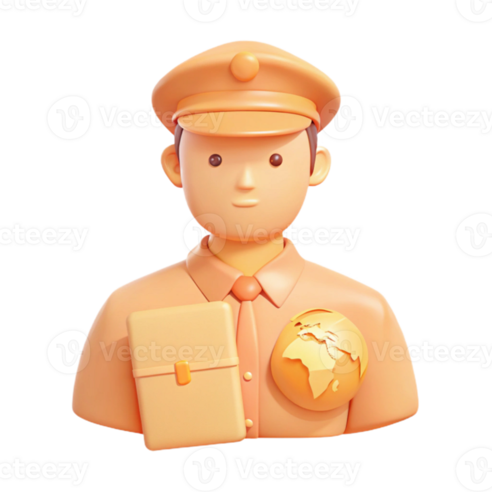 Delivery Person 3D Icon png